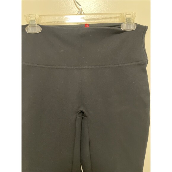 Spanx Black Ponte Knit Pants Ankle Split M EUC Leggings Shaping business - Picture 5 of 6